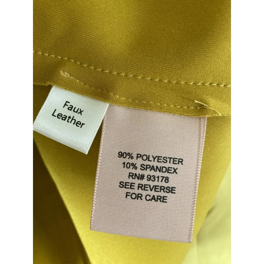 Women's L Mustard Yellow Philosophy Open Front Faux Suede Moto Jacket XS NWT - Picture 8 of 9